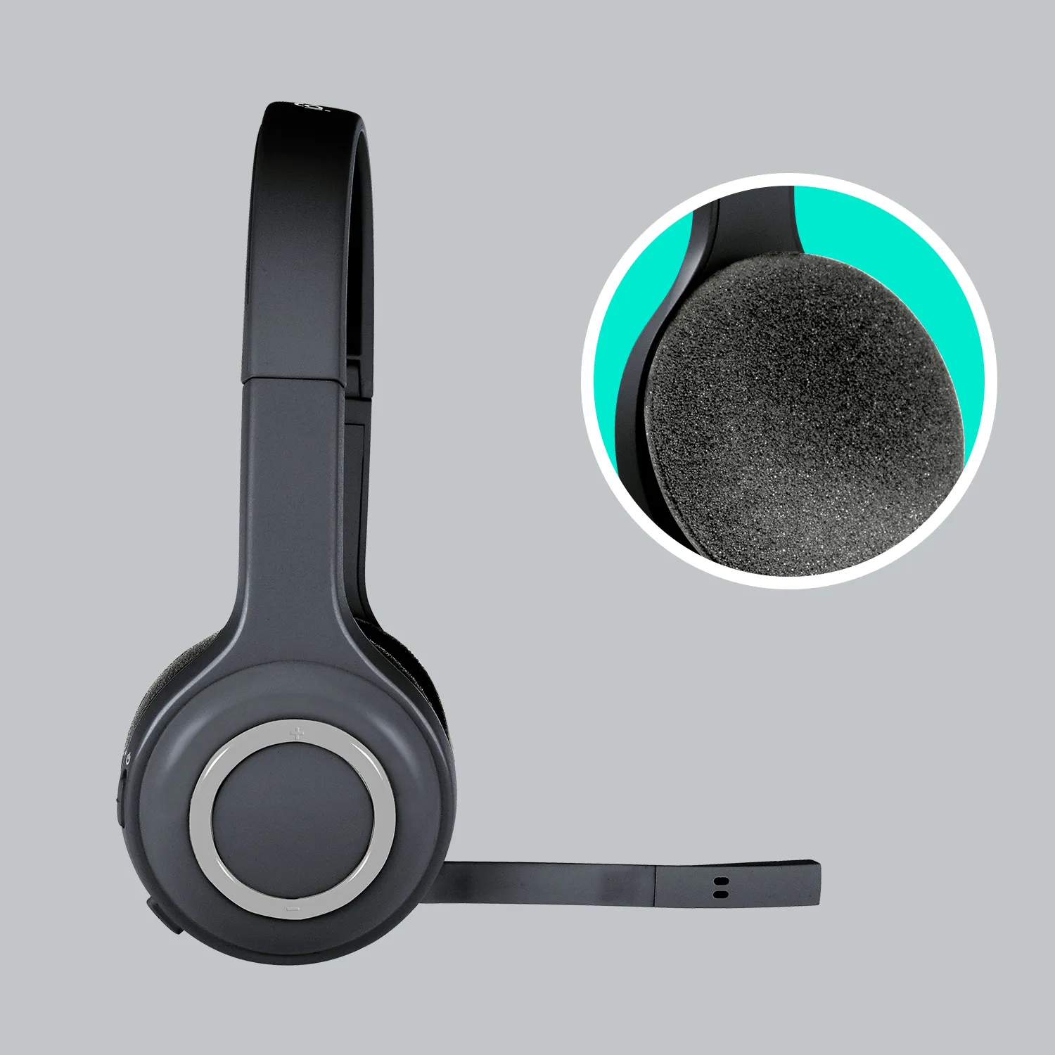 Logitech Wireless Headset H600 - Kuuloke + mikrofoni - korvien p&auml;&auml;ll&auml; - langaton - 2,4 GHz