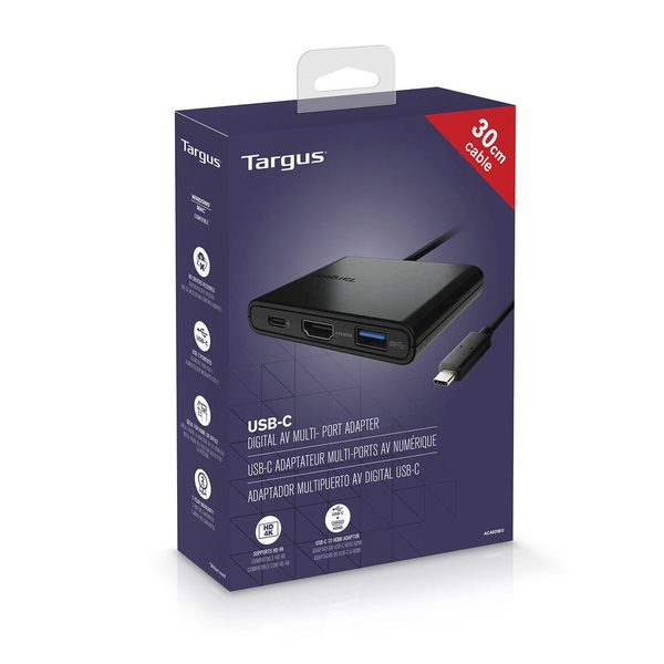 TARGUS USB-C Digital AV Multiport Adapter Black (B2c) 30cm