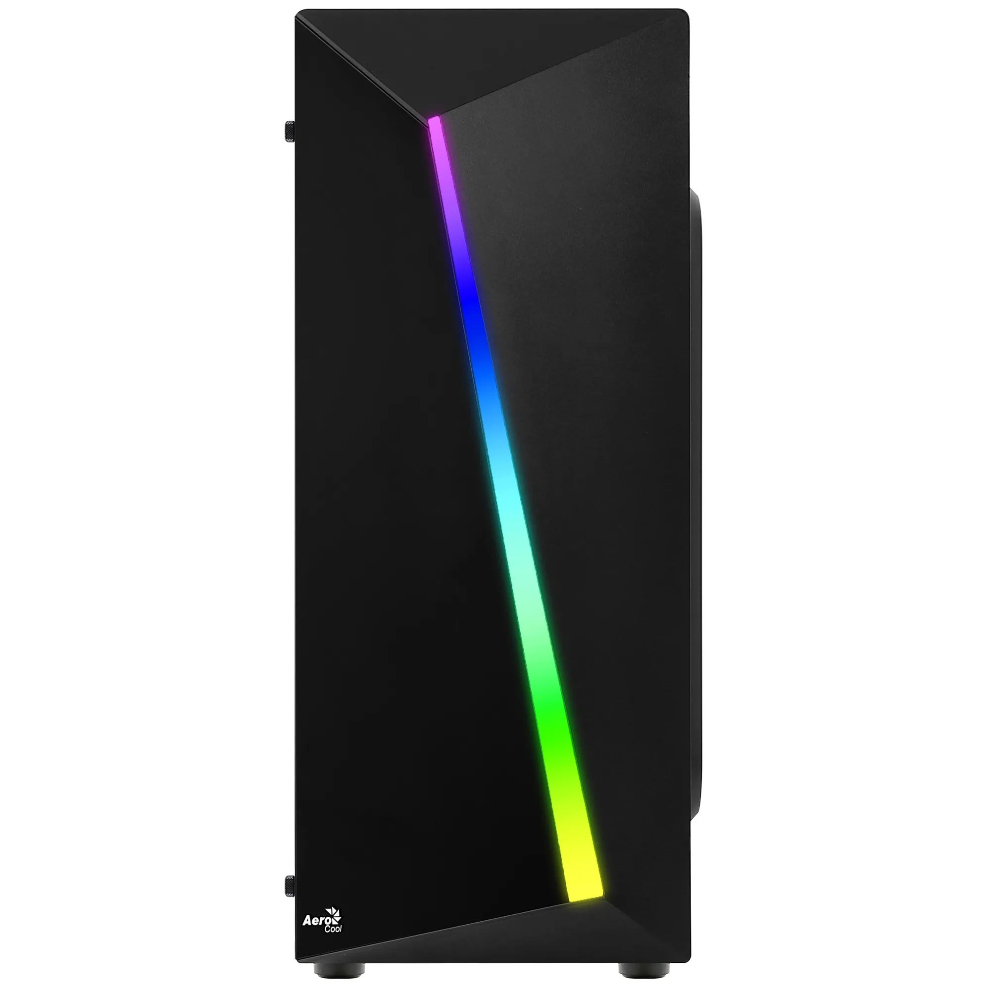 AEROCOOL Shard RGB midi-tower chassi med f&ouml;nster, svart