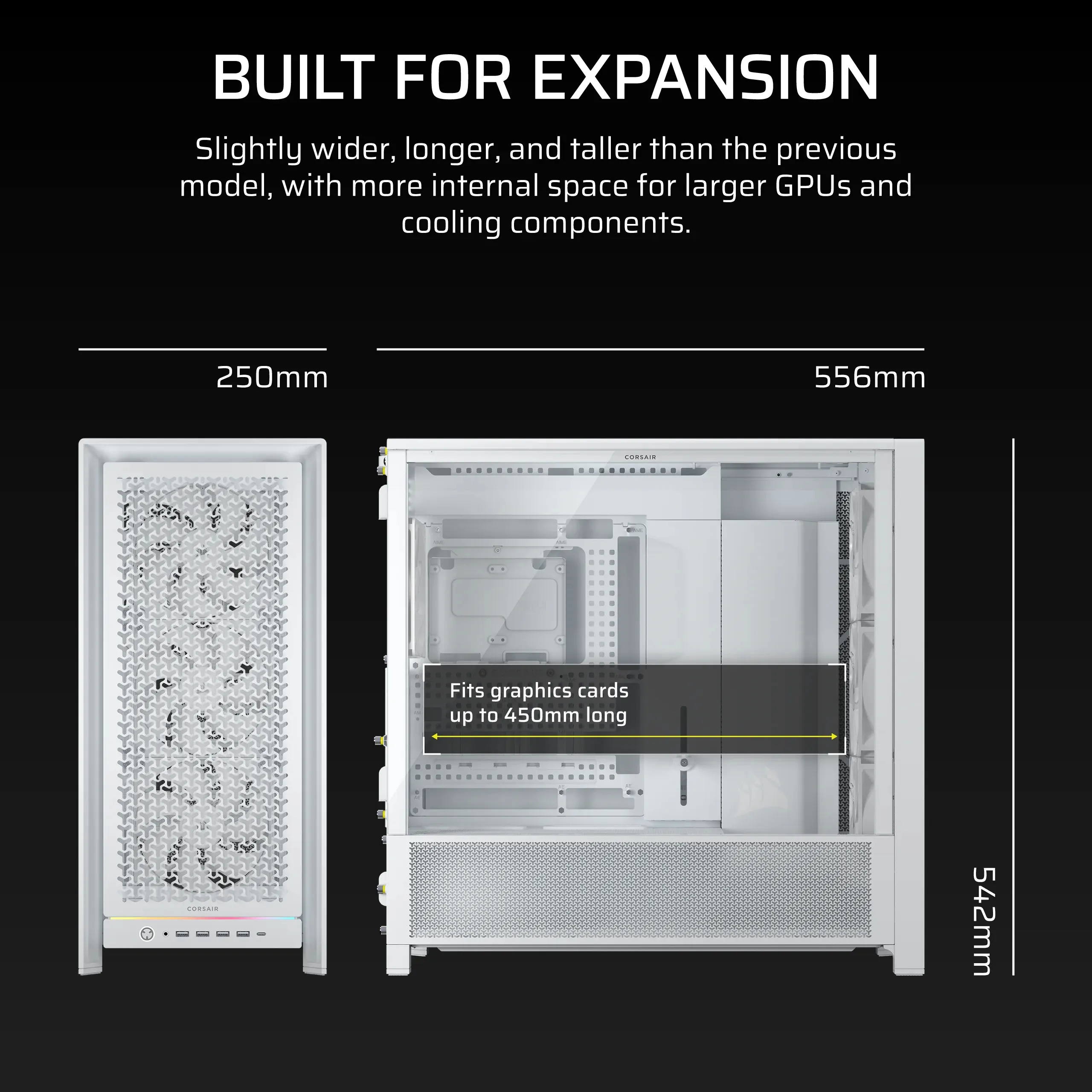 Corsair FRAME 5000D RS - Mid Tower caseMid Tower case, White