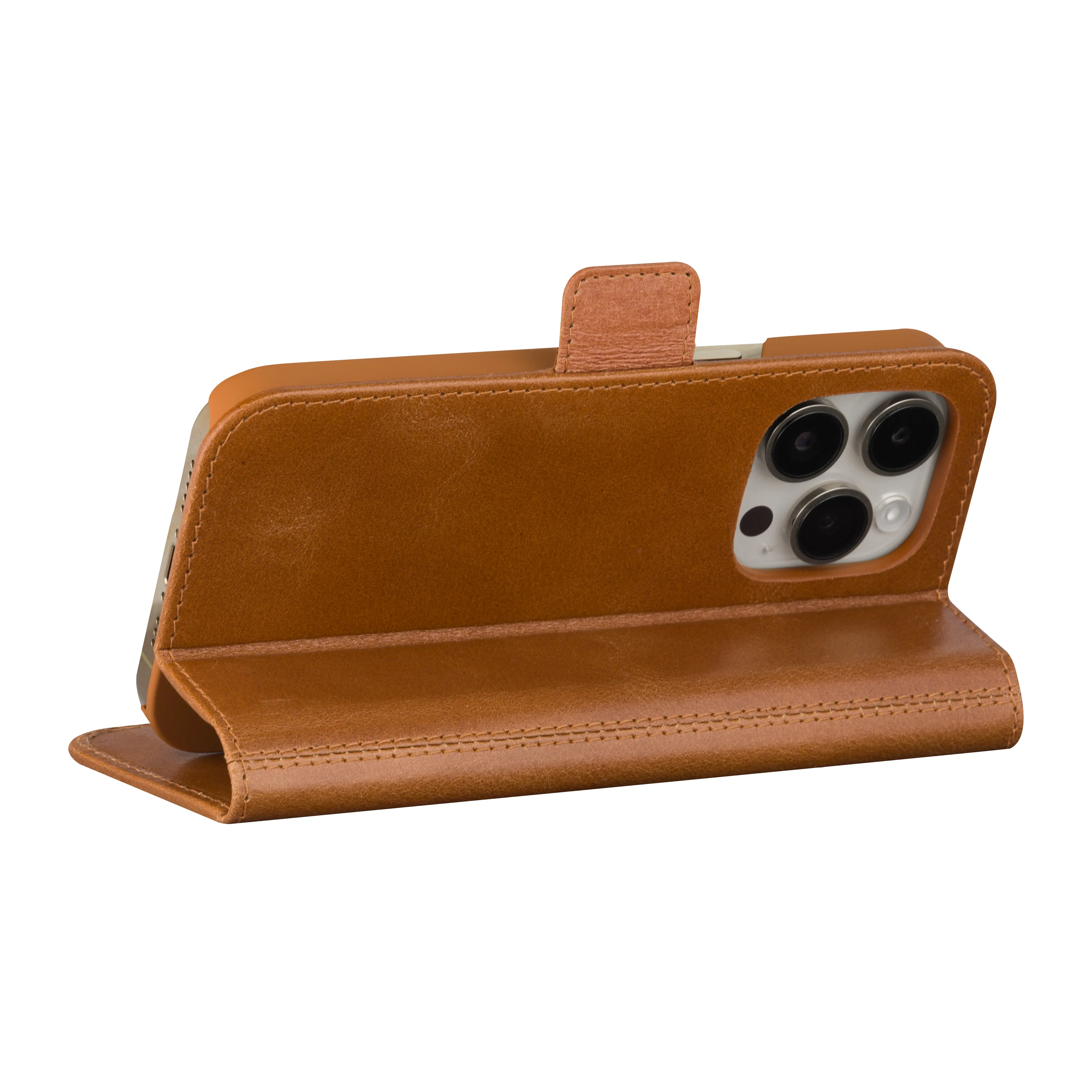 Dbramante1928 Copenhagen, iPhone 15 Pro Max - Wallet Case, Tan