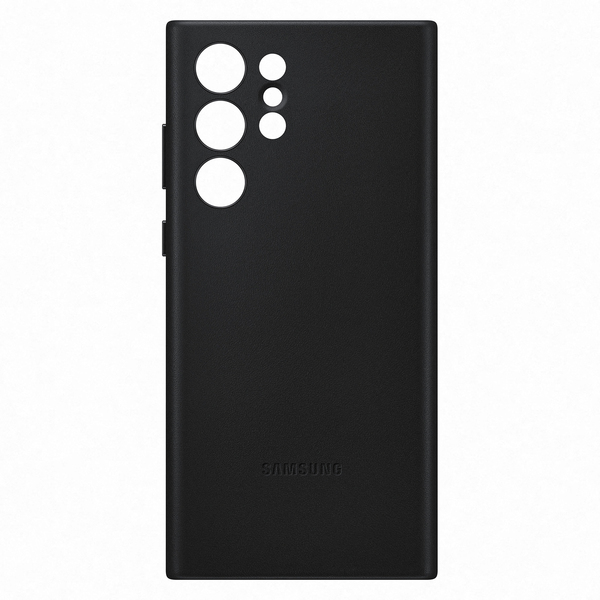 Samsung Galaxy S22 Ultra Leather Cover -suojakuori, Musta Samsung Galaxy S22 Ultra Leather Cover -suojakuori, Musta