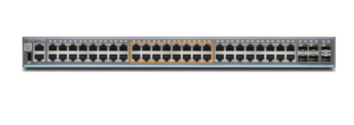 EX2300 class 48 port switch with 32 x 1G, 16 x 1G/2.5G copper ports, 30w PoE