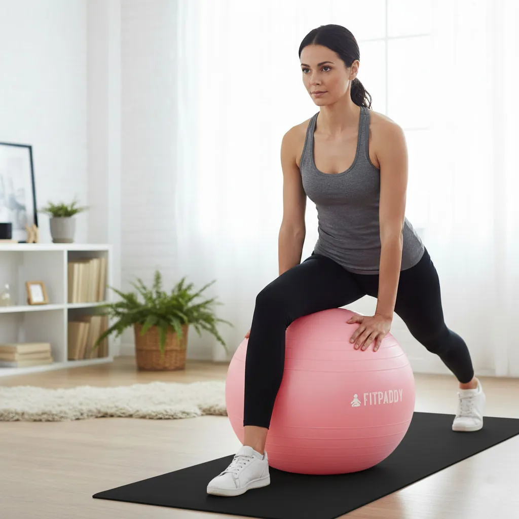 Pilates tr&auml;ningsboll 65 cm rosa