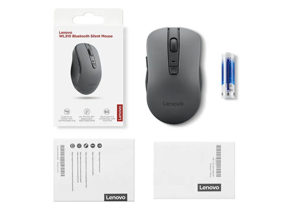 Lenovo WL310 -langaton hiiri, harmaa