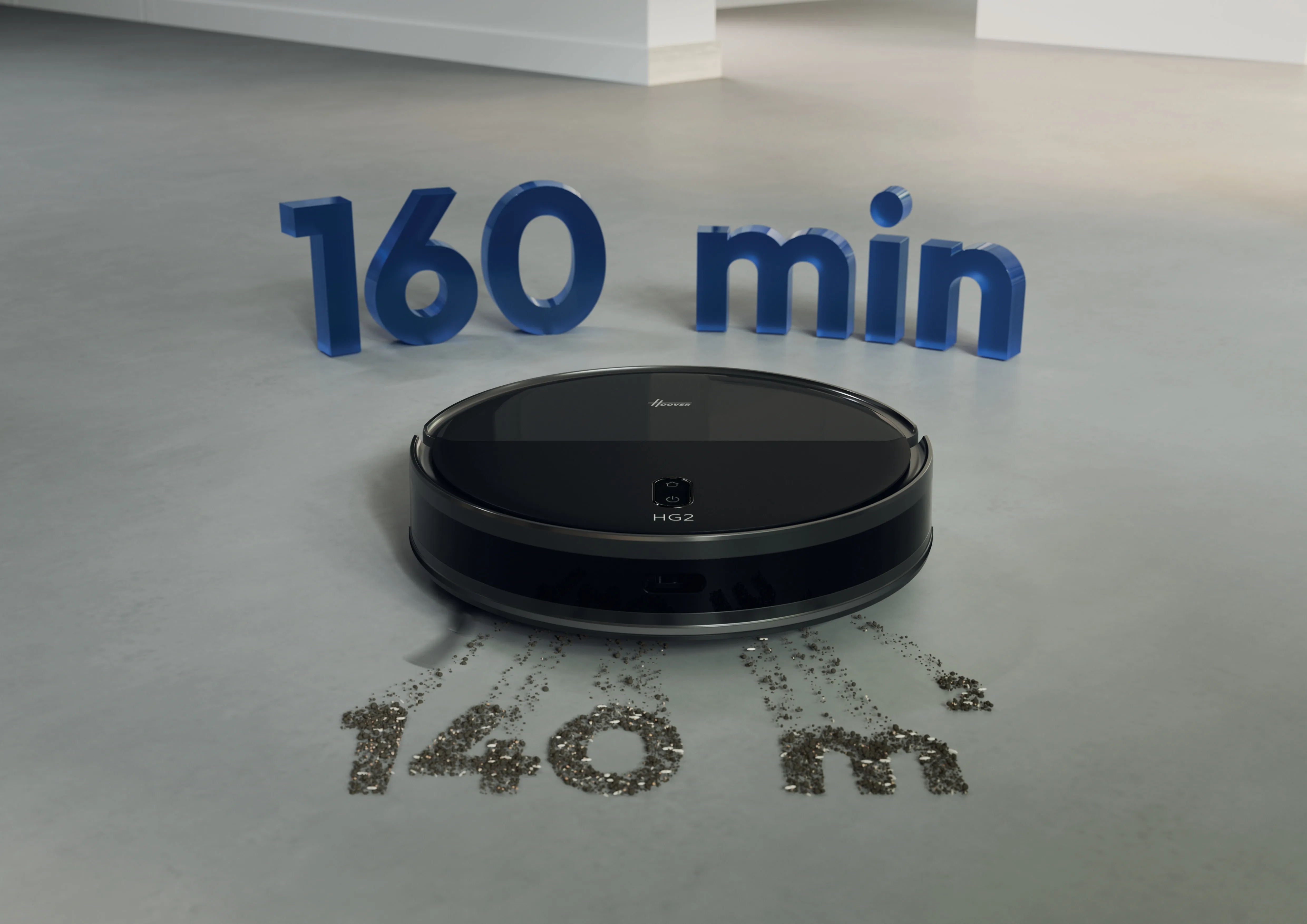 HOOVER HG230H 011 Robot vacuum cleaner, Black