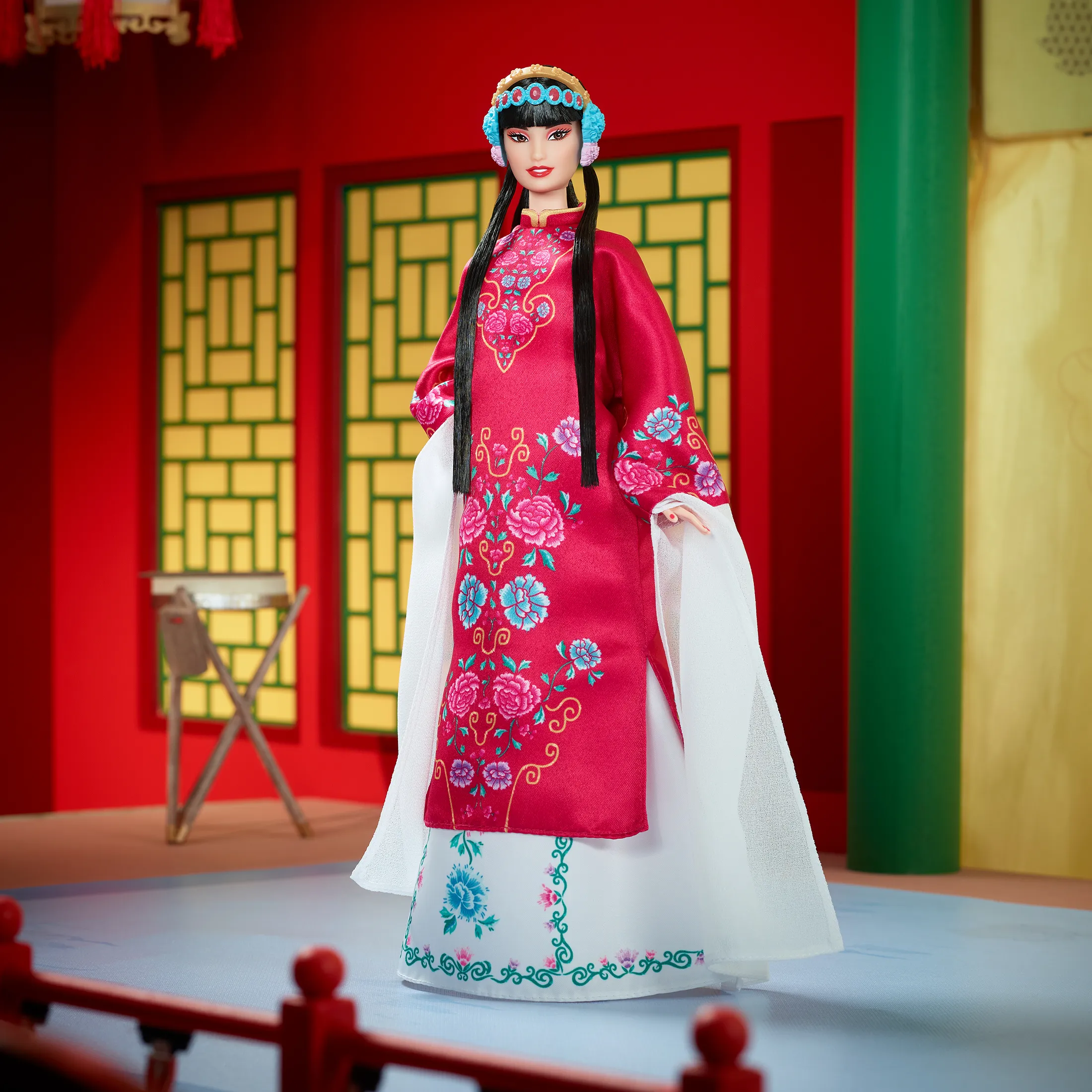 Mattel Barbie Signature Lunar New Year Doll with Red Floral Robe