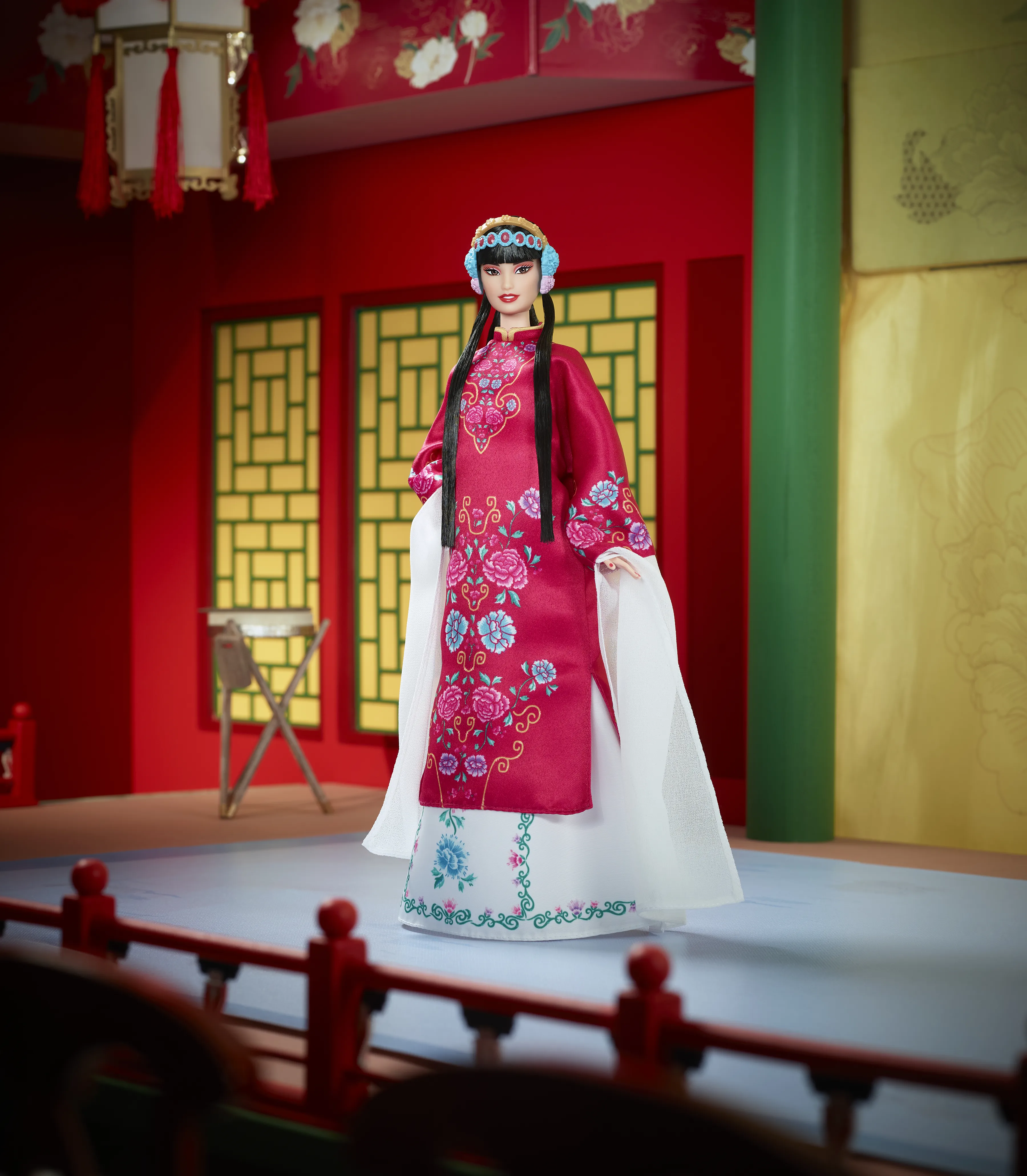 Mattel Barbie Signature Lunar New Year Doll with Red Floral Robe