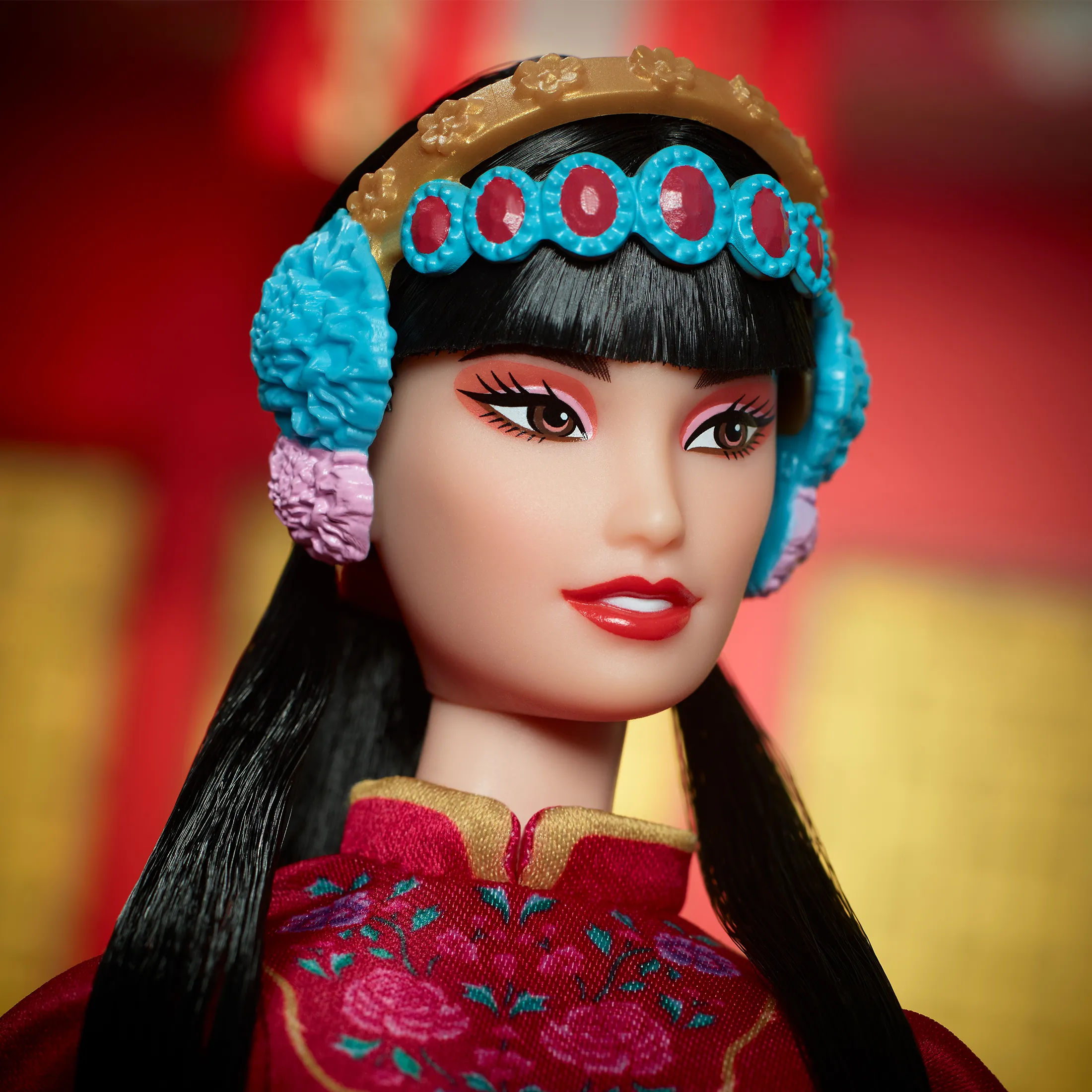Mattel Barbie Signature Lunar New Year Doll with Red Floral Robe