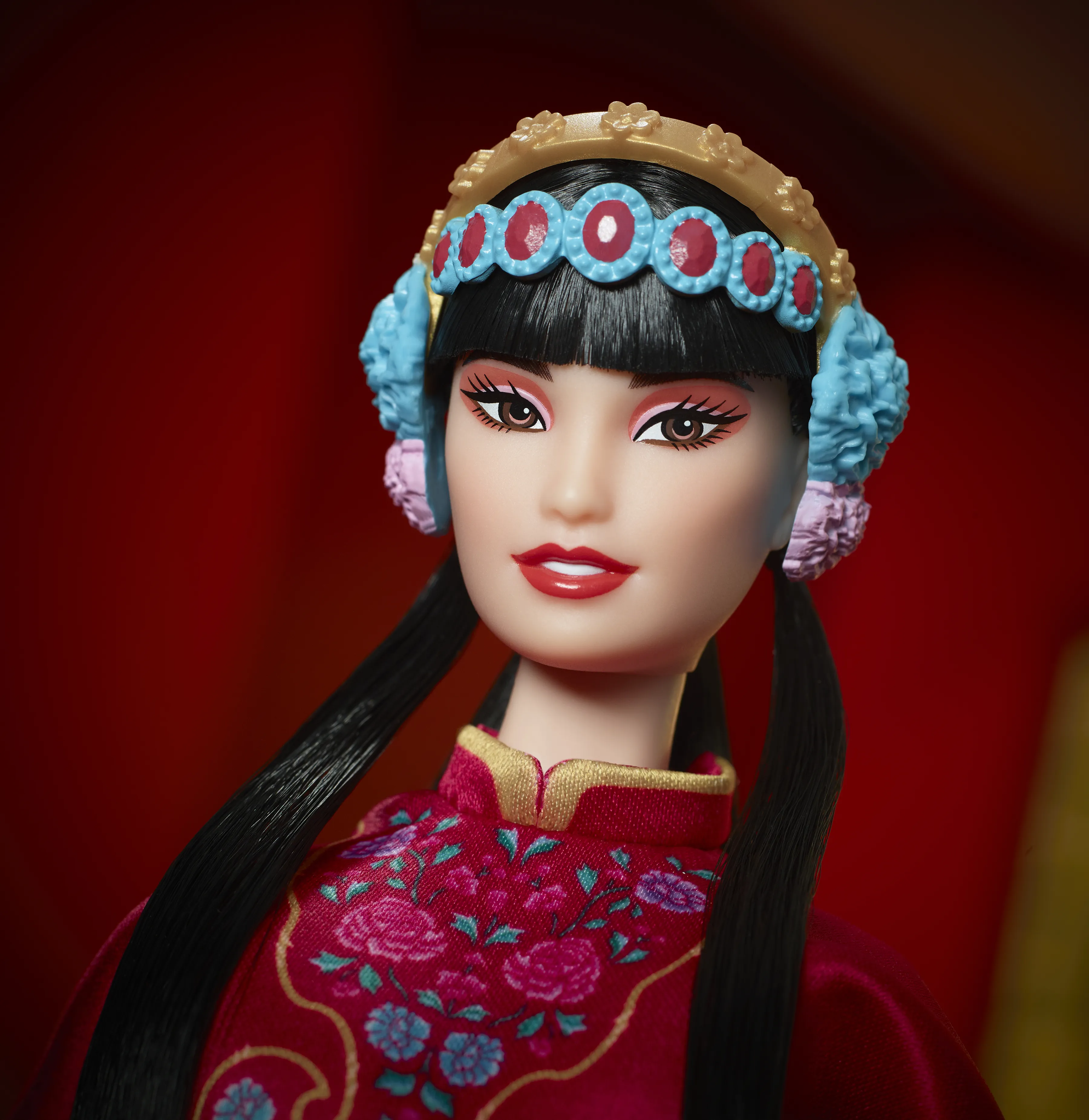 Mattel Barbie Signature Lunar New Year Doll with Red Floral Robe