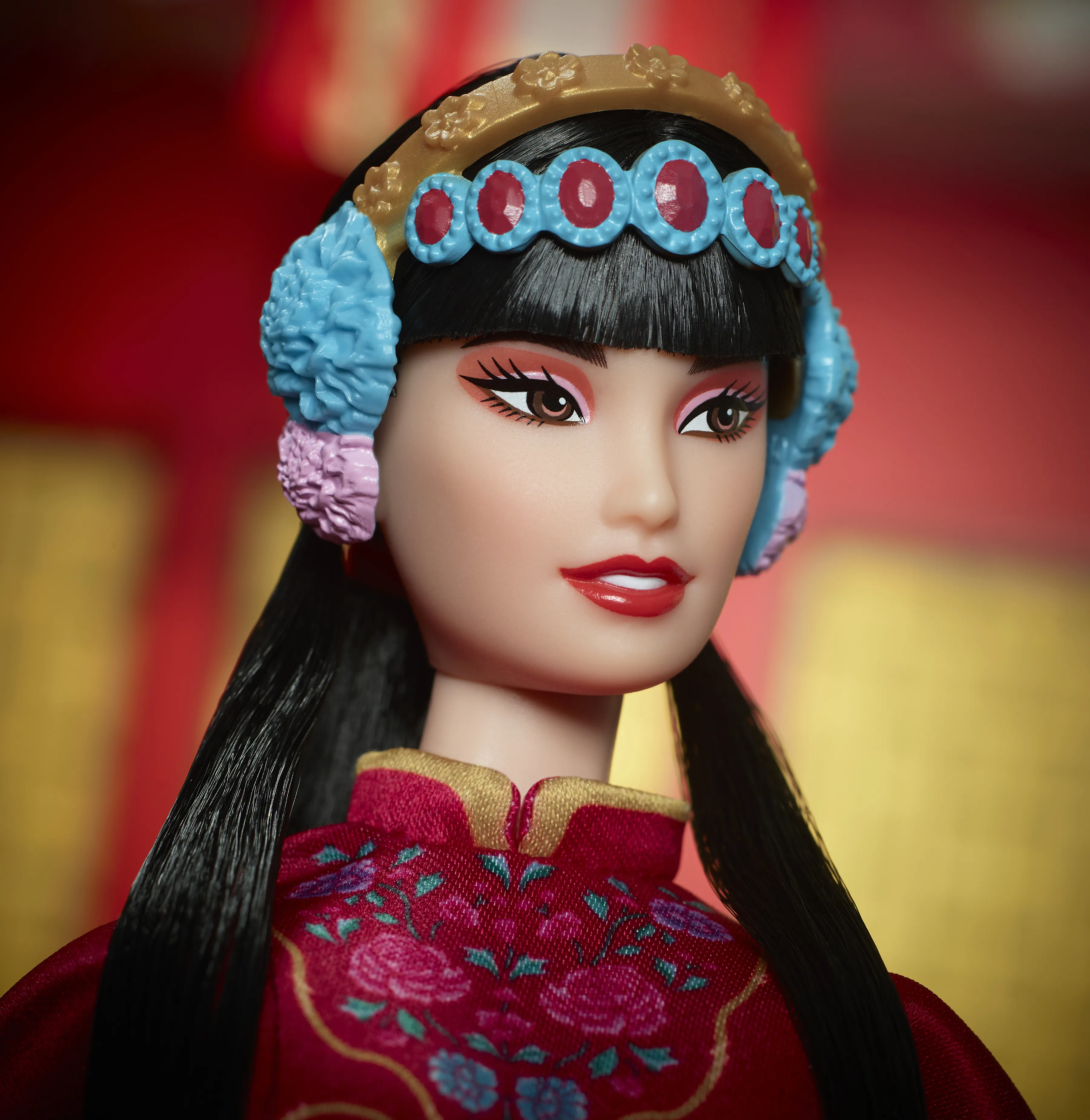 Mattel Barbie Signature Lunar New Year Doll with Red Floral Robe