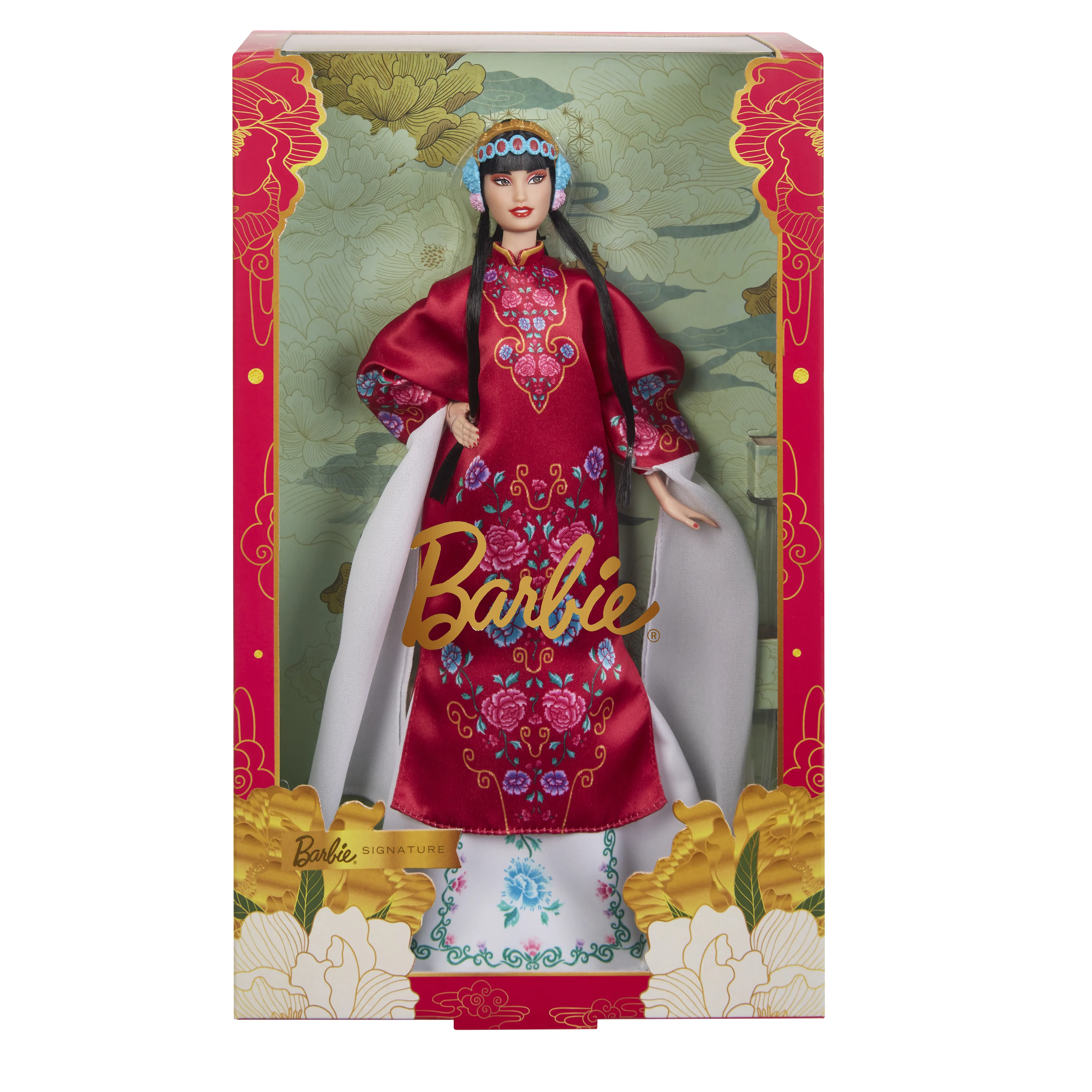 Mattel Barbie Signature Lunar New Year Doll with Red Floral Robe