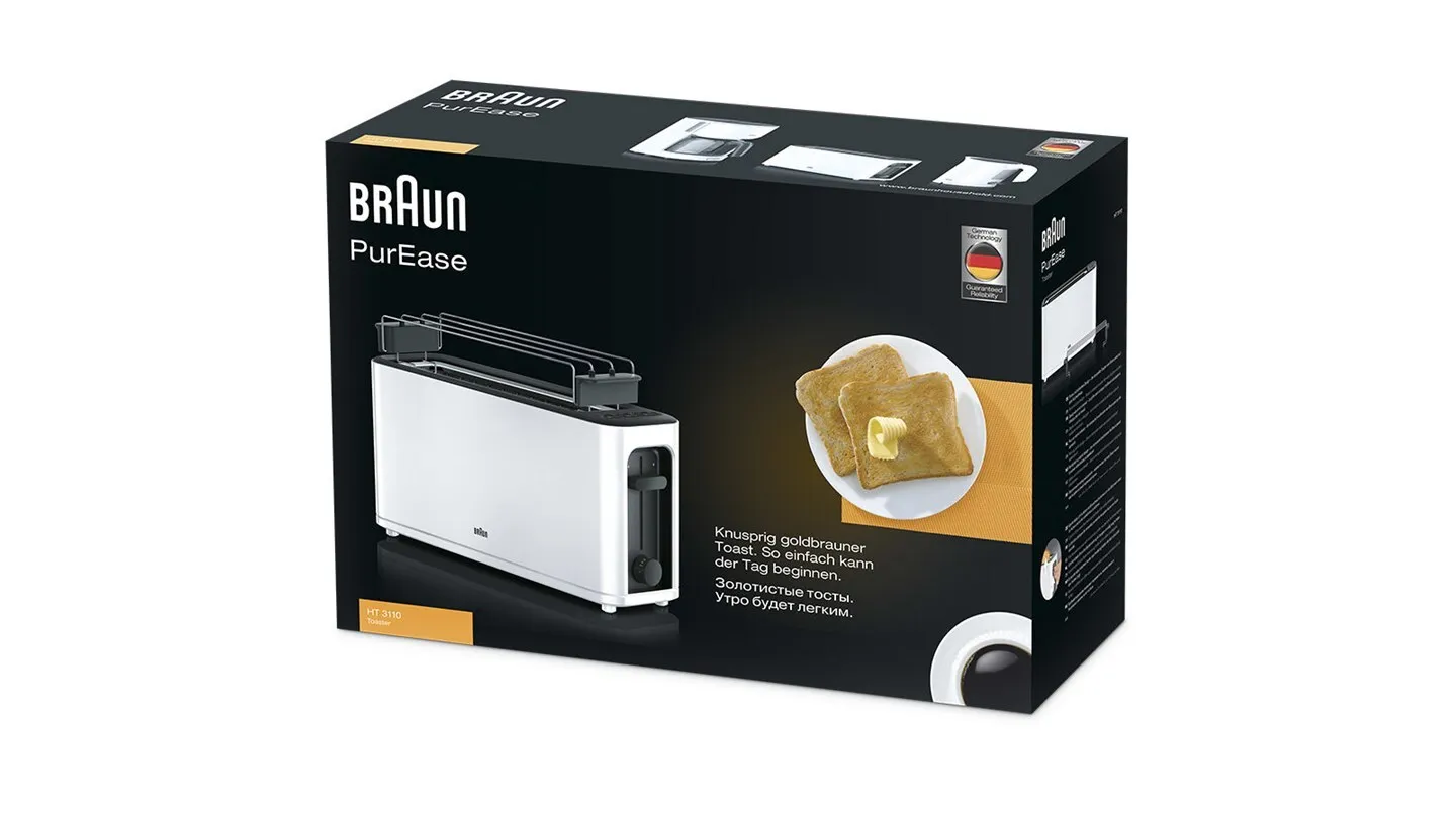 Braun Toaster HT 3110 -  brödrost, 1 slice(s),  Vit