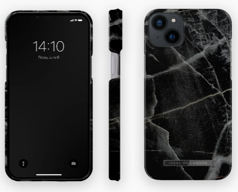 iDeal of Sweden Fashion Case, iPhone 14 Plus - fodral, Black Thunder Marble