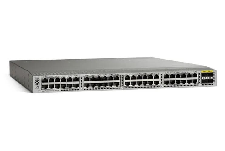 Cisco Nexus 3048TP-1GE - Kytkin - Hallinnoitu - 48 x 10/100/1000 + 4 x 10 Gigabit SFP+ - r&auml;kkiin asennettava
