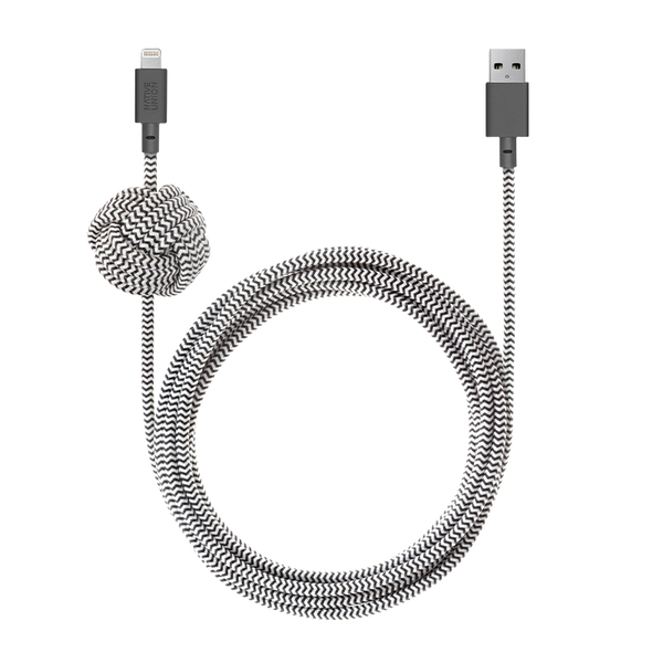 Native Union Night Cable Lightning - USB cable, 3m, Zebra