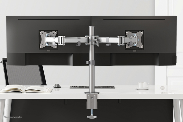 Neomounts by Newstar NM-D135D Dual - monitor arm, silver, 20&quot;-27&quot;, 2x8kg