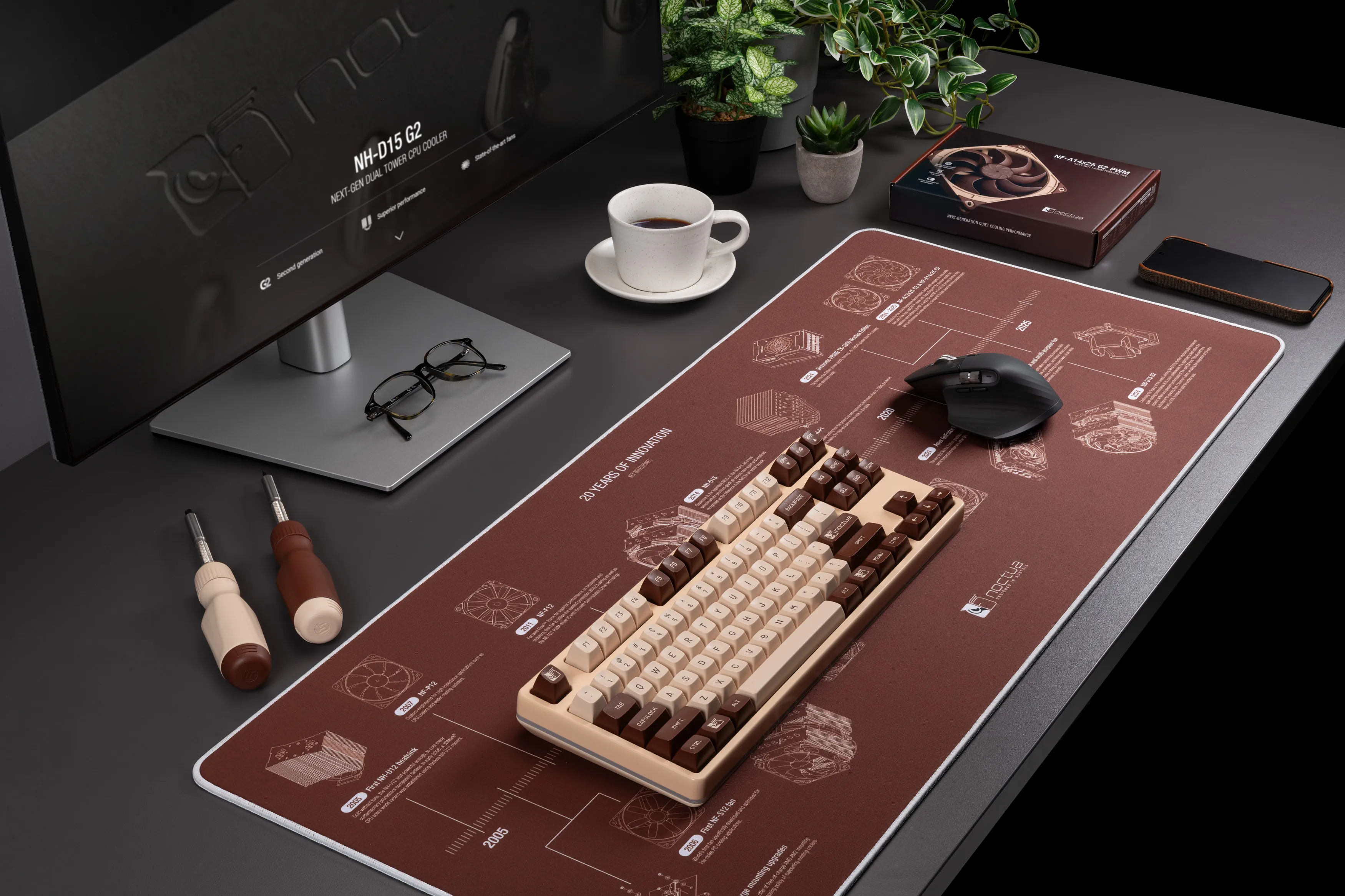 Noctua NP-DM3 20-Year Anniversary Gaming Mousepad, 900x400 mm, Multicolor