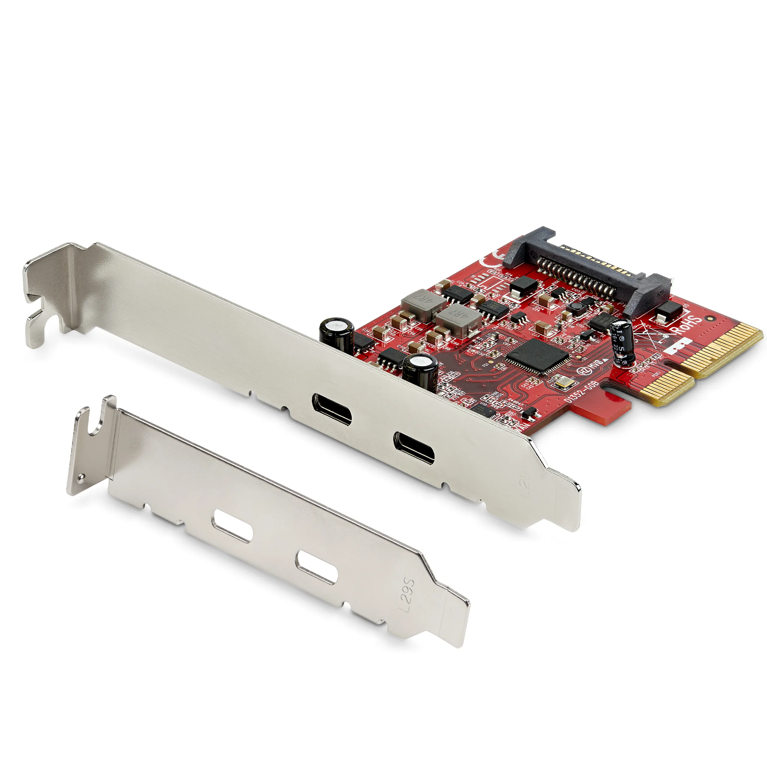 STARTECH.COM 2-Port PCIe USB 3.1 Card - 2x USB-C 3.1 Gen 2 Up to 10Gbps - PCIe Gen 3 x4 - ASM3142 Chipset - Windows Linux and macOS