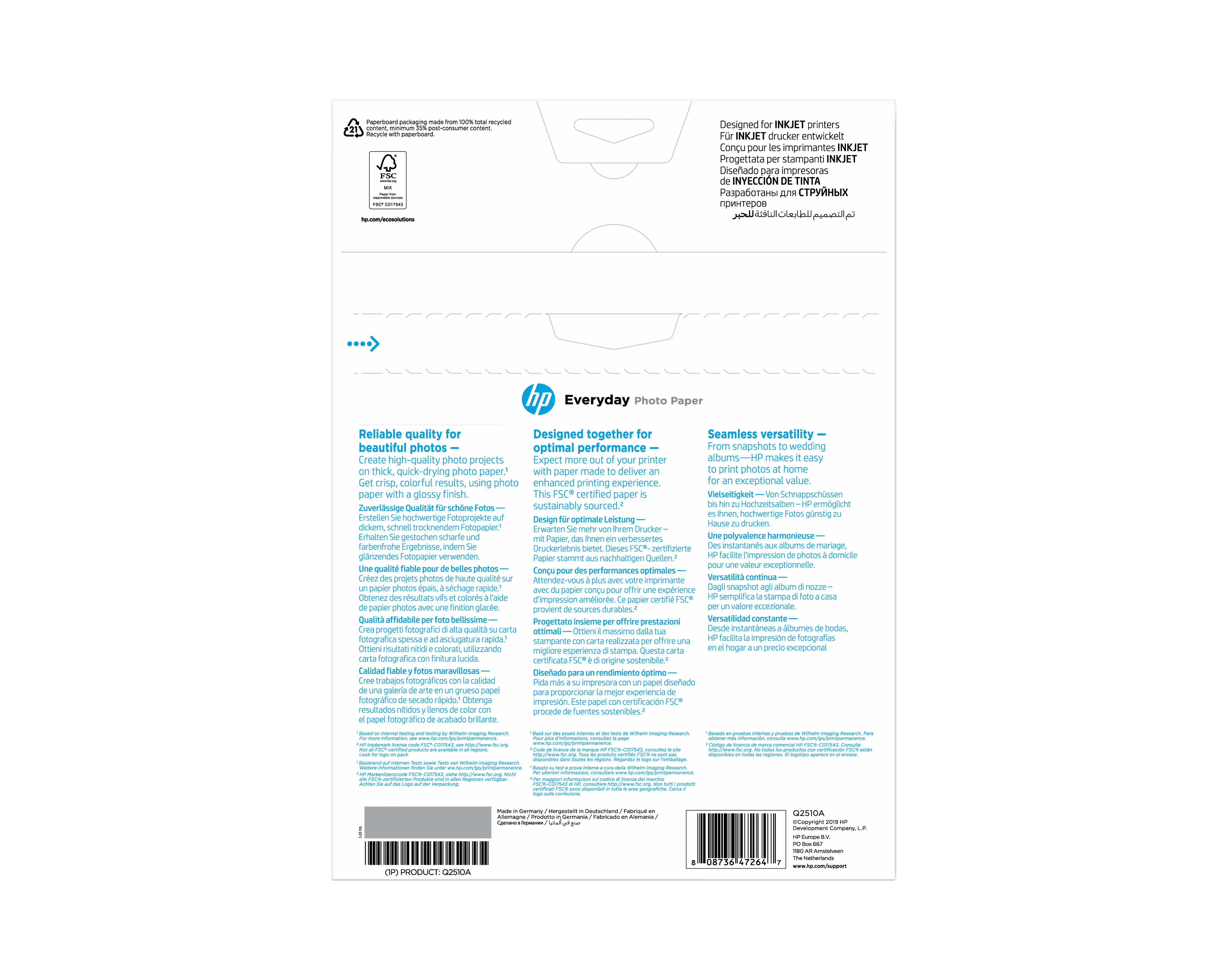 HP Everyday Fotopaper Glossy A4 100 sheet 170g/m