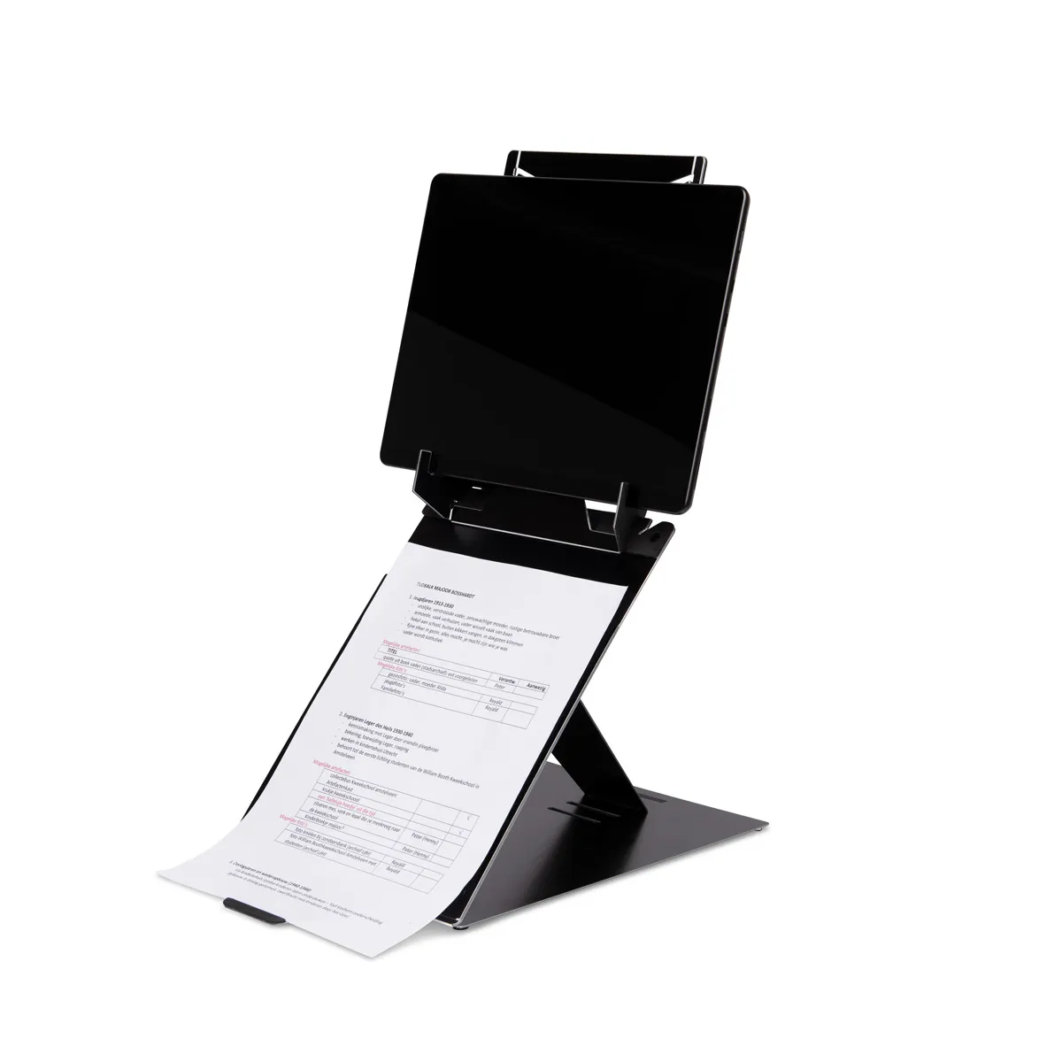 R-Go Riser Duo, Tablet and Laptop Stand, adjustable, black