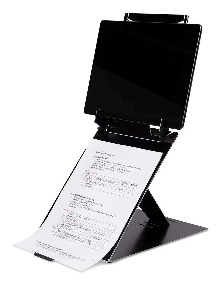 R-Go Riser Duo, Tablet and Laptop Stand, adjustable, black