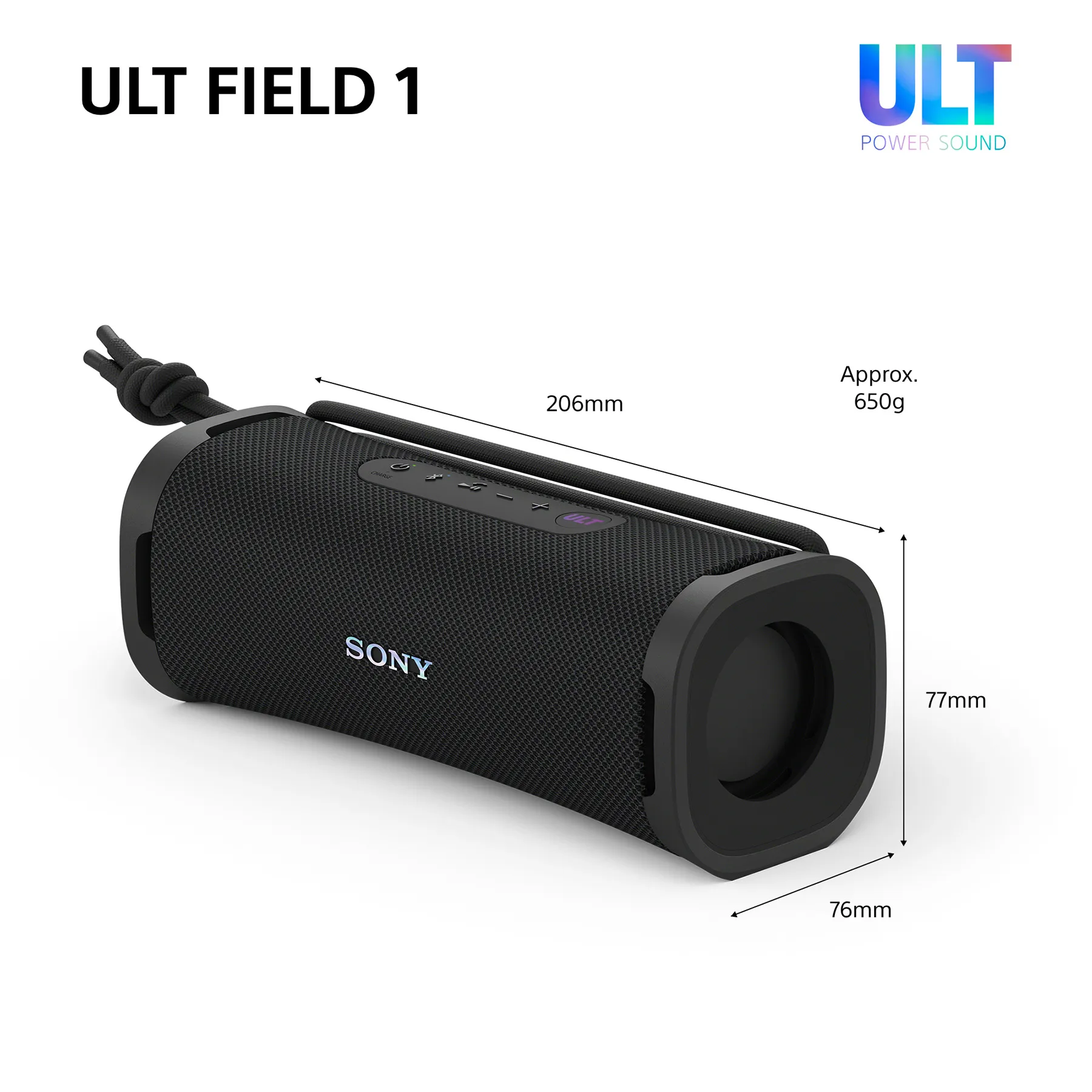 Sony ULT FIELD 1 2.0 Bluetooth Portable speaker, Black