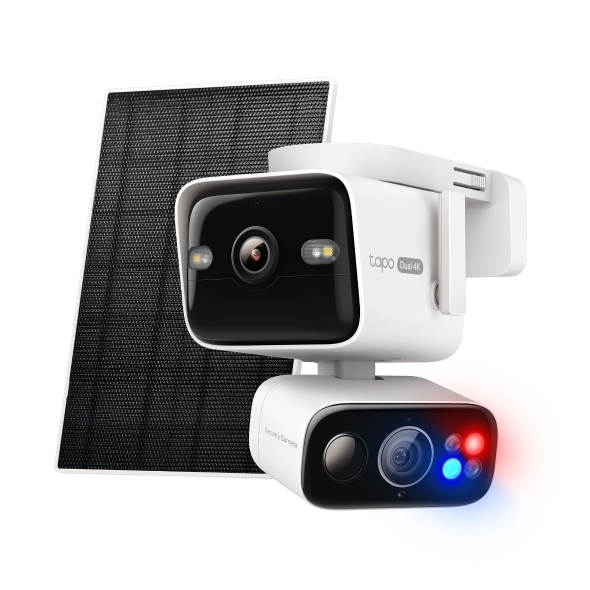 TP-Link Tapo C675D KIT - Solar-Powered Dual-Lens Pan/Tilt Security Camera Kit, White
