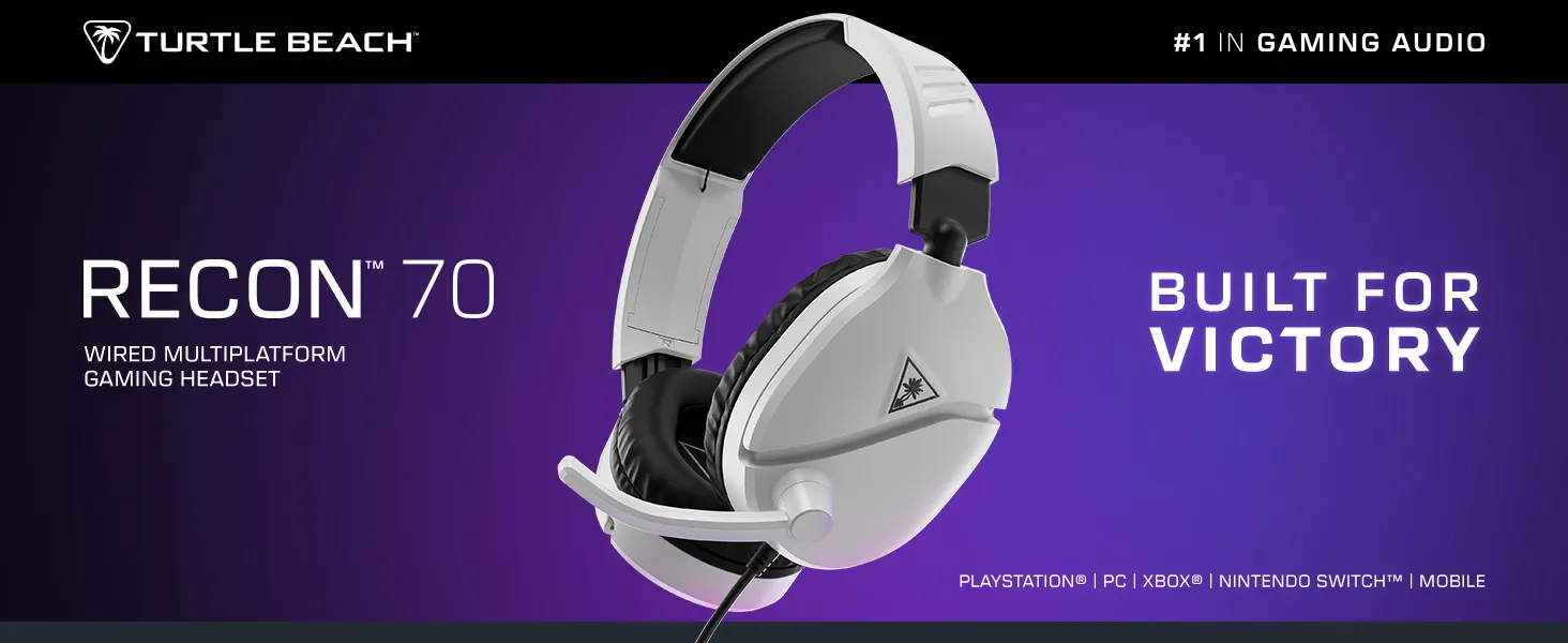 Turtle Beach Recon 70 Gaming Headset, White