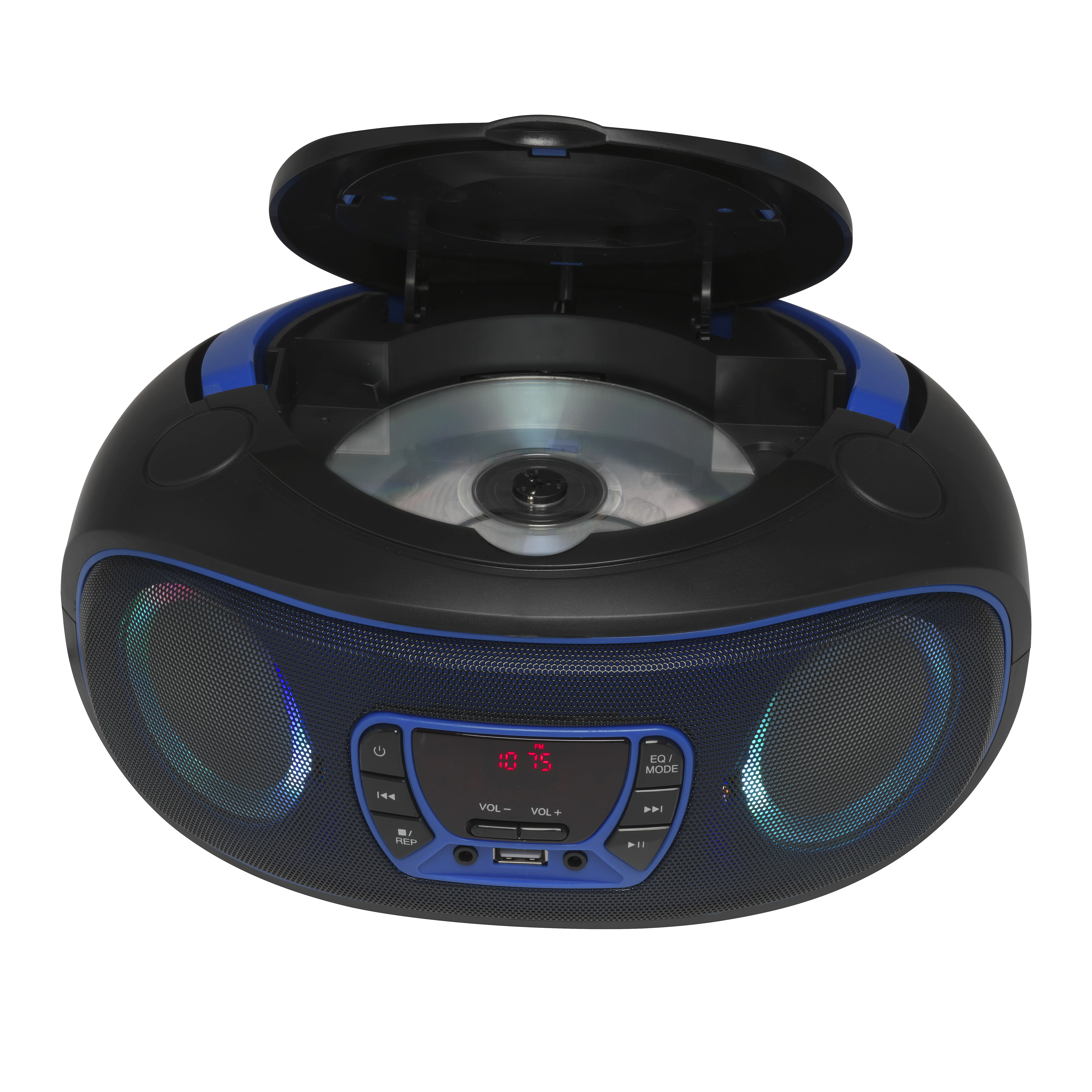Boombox FM-Radio CD USB Bluetooth TCL-212BTBU Svart/Blå