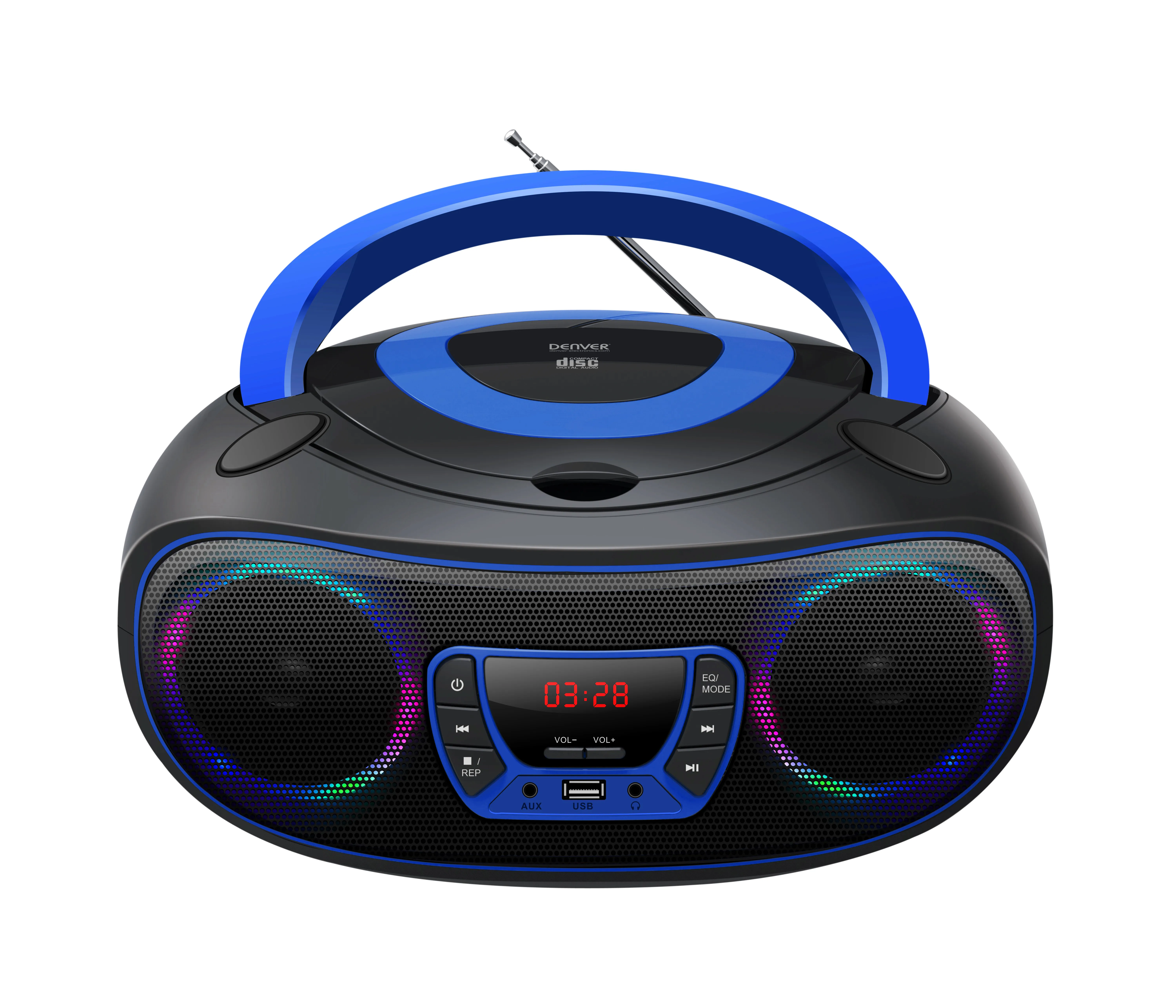Boombox FM-Radio CD USB Bluetooth TCL-212BTBU Svart/Bl&aring;