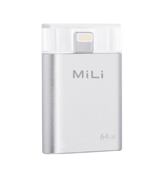 Mili iData - USB Flash-asema - 64 Gt - Lightning / micro USB - hopea