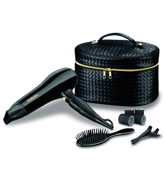 BaByliss hiustenkuivaajasetti 2200W musta + kosmetiikkalaukku, Styling Collection