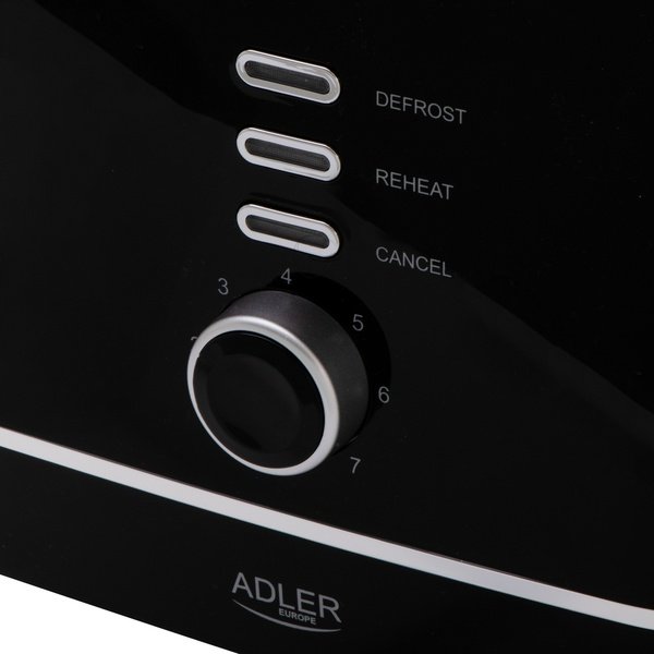 Adler AD 3224b 2-Slice Toaster with Bun Rack, 7 Browning Levels, 850 Watt, Black
