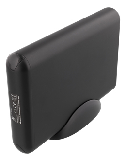 DELTACO USB-C HDD/SDD kabinett, 2,5/3,5 tum, USB 3,1, 10 Gbps, svart