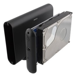 DELTACO USB-C HDD/SDD kabinett, 2,5/3,5 tum, USB 3,1, 10 Gbps, svart