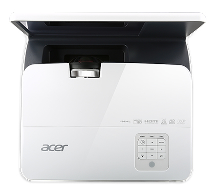 ACER U5320W DLP short throw 3000ANSI Lumen 3D ready WXGA 1280x800 13000:1 2x HDMI 2x D-Sub Cinch-Video RS232 hidden port  HDMI/MHL
