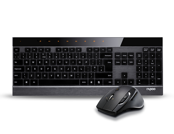 8900P Langaton N&auml;pp&auml;imist&ouml; &amp; Hiiri Ultra Slim, Musta