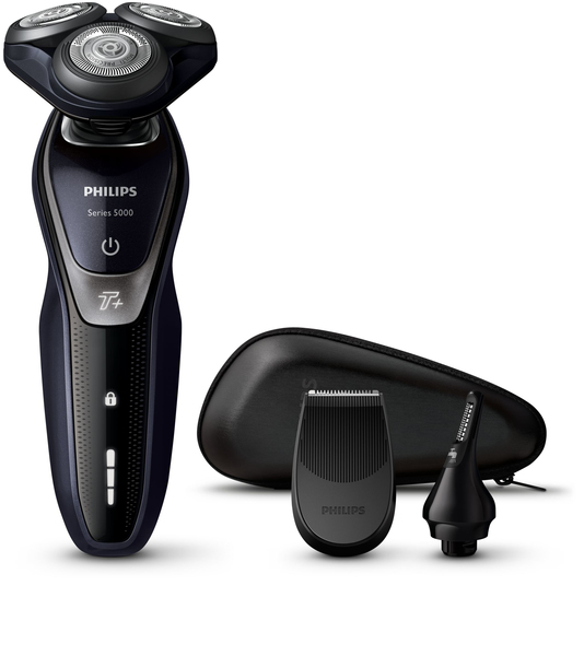 PHILIPS S5520/45 Shaver Series 5000 Turbo+ Mode MultiPrecision blade system 5-diretion Flex heads Washable  50+ min shaving/1h