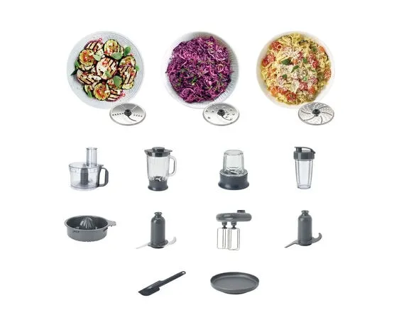 Kenwood MultiPro Compact+ FDM316SS Matberedare, 800 Watt, 2 Liter, Gr&aring;