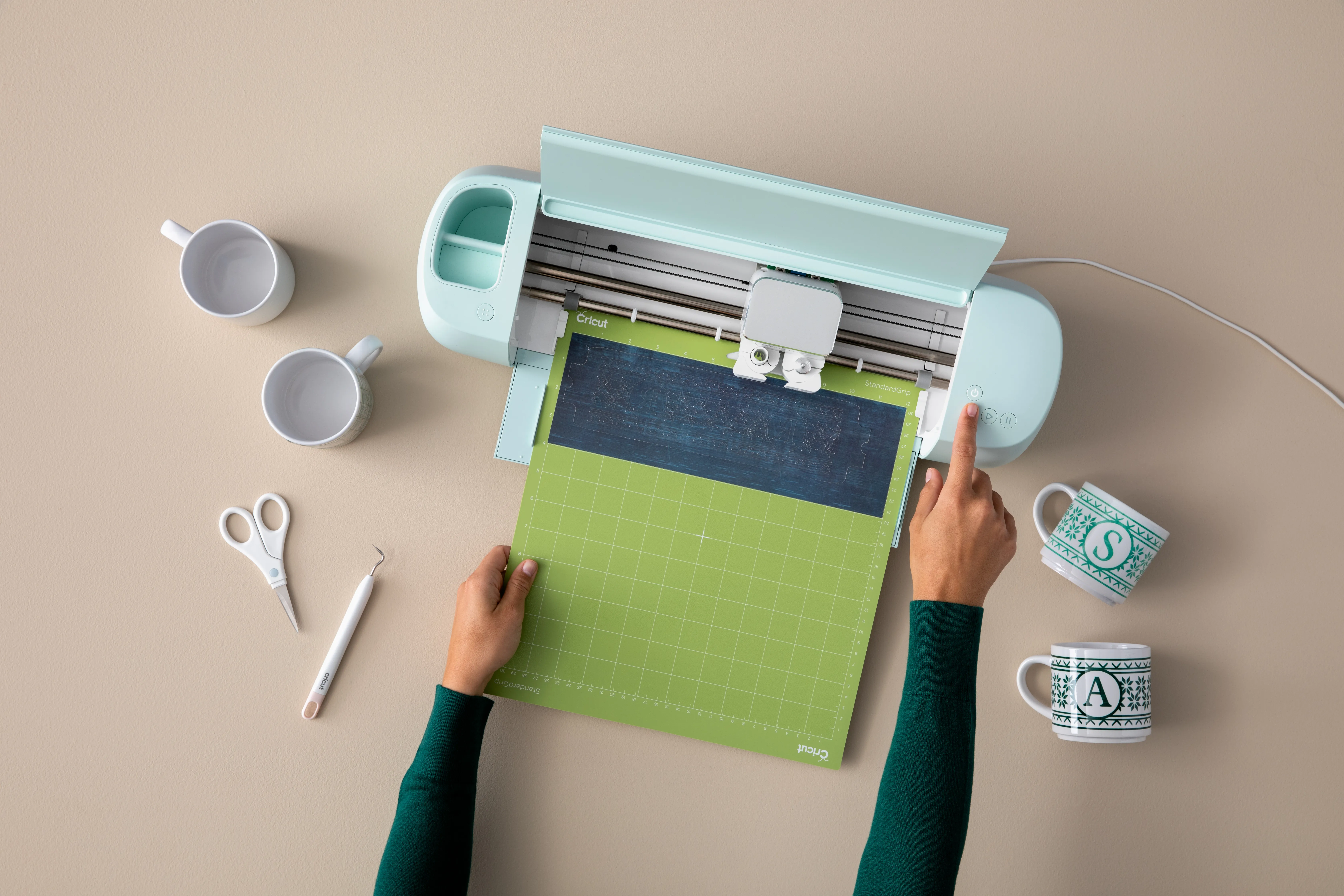 Cricut StandardGrip Machine Mat 30x30cm, Lightgreen