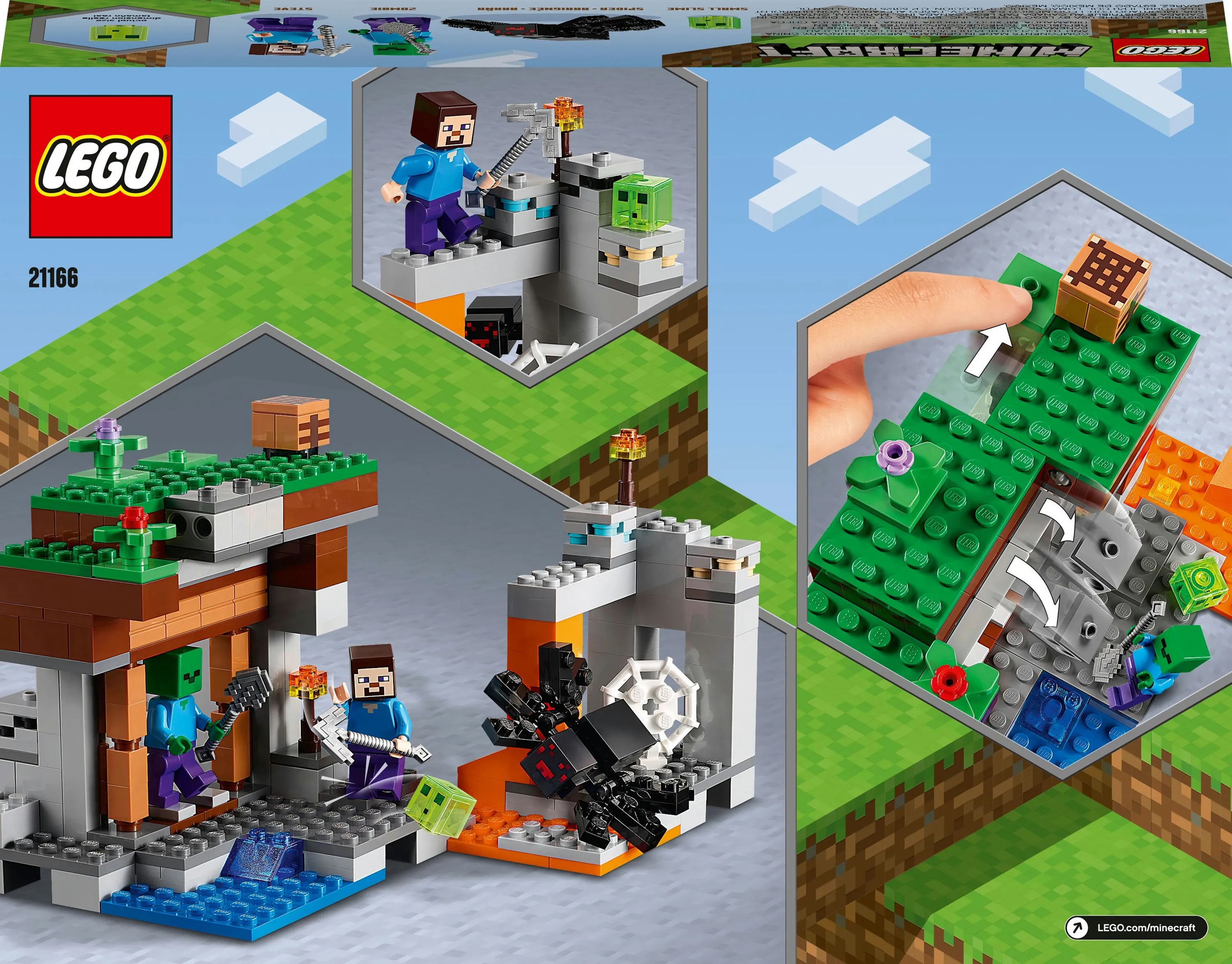 Lego Minecraft &rdquo;Hyl&auml;tty&rdquo; kaivos 21166