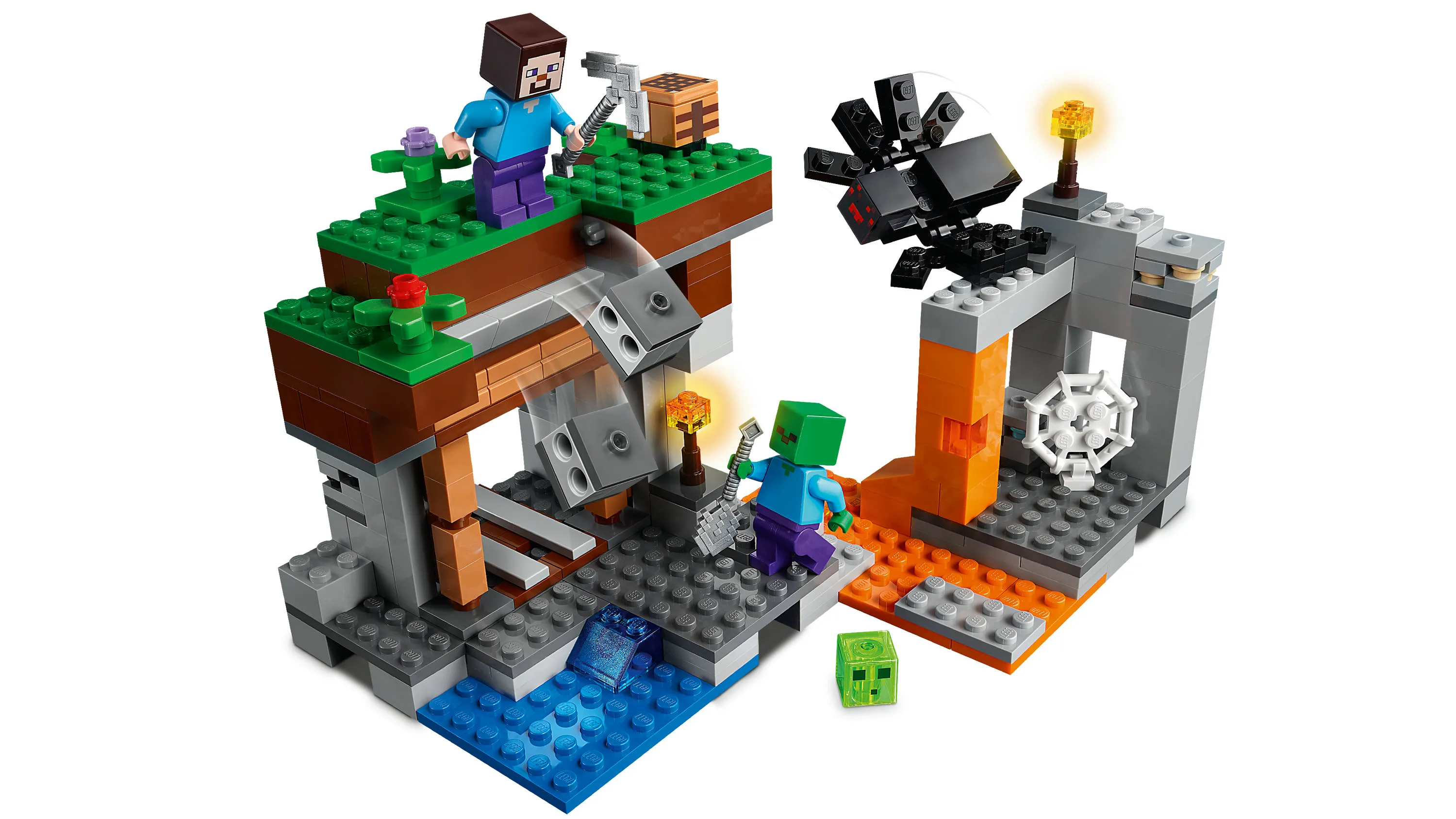 Lego Minecraft &rdquo;Hyl&auml;tty&rdquo; kaivos 21166