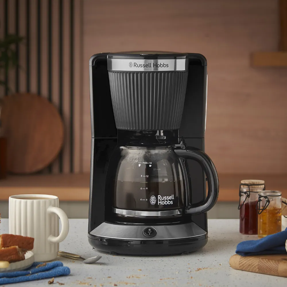 Russell Hobbs Bront&eacute; 10 cups Coffee Maker, Black, Silver