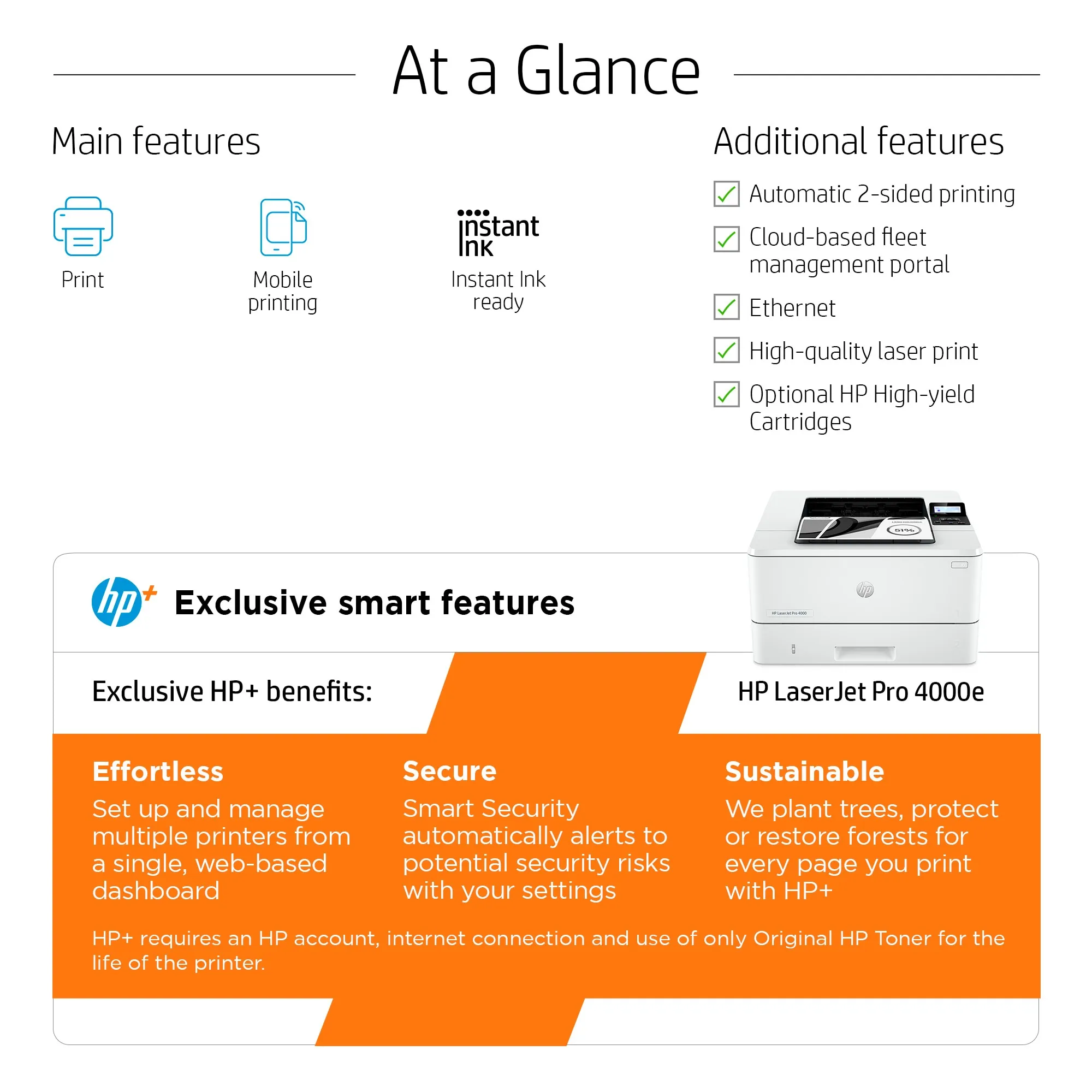 HP LaserJet Pro 4002dne Printer