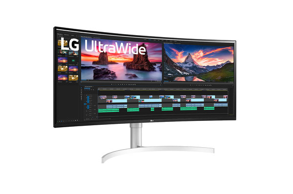 LG 38&quot; 38WN95C-W, 3840x1600px, 144Hz, IPS -kaareva n&auml;ytt&ouml;