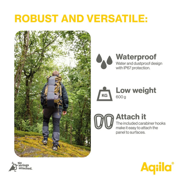 Aqiila Sunbird P21 - Foldable solar charger with USB-C port