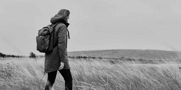 KNOMO HAMILTON Backpack 15inch - Roll top with front pocket GREY