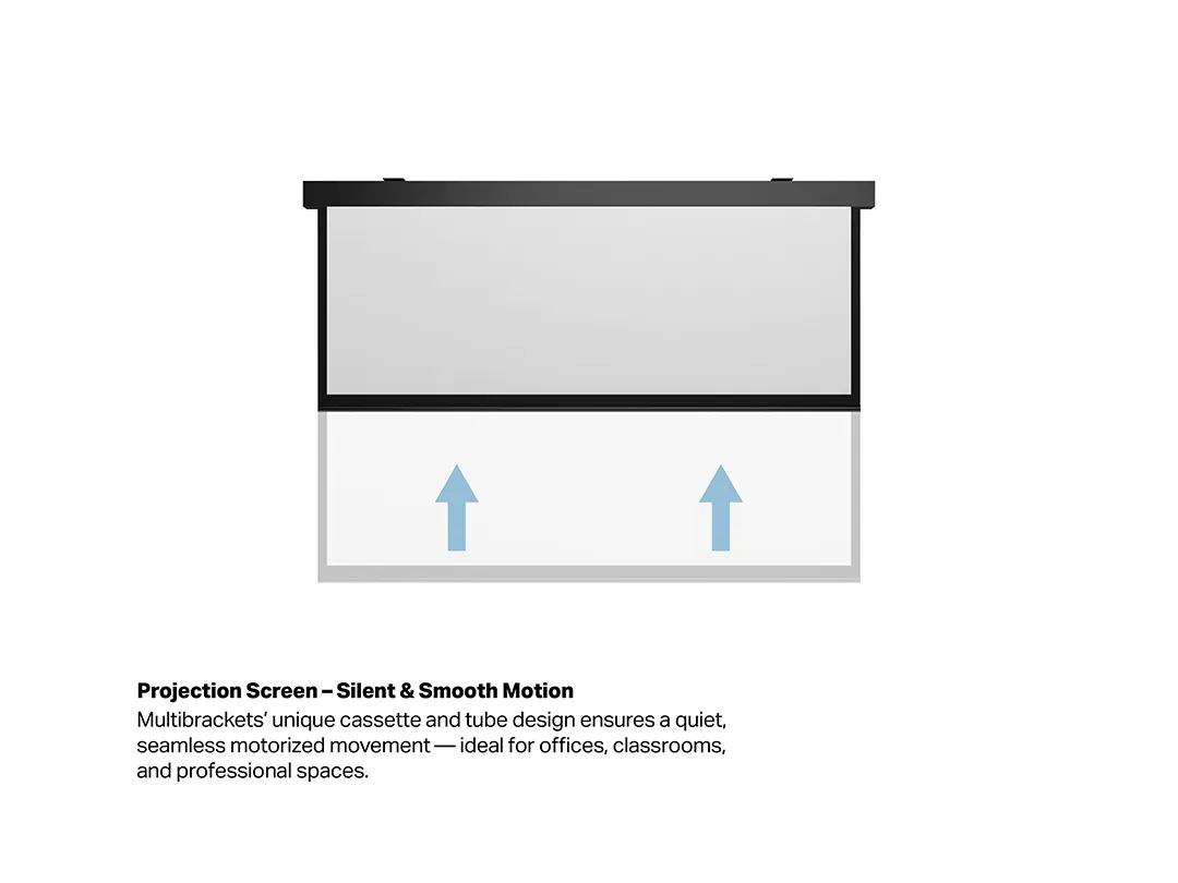 Multibrackets M Motorized Projection Screen Black Edition - Heijastusn&auml;ytt&ouml; - moottoroitu - 135 tuuma (343 cm) - 16:10 - Matte White - musta