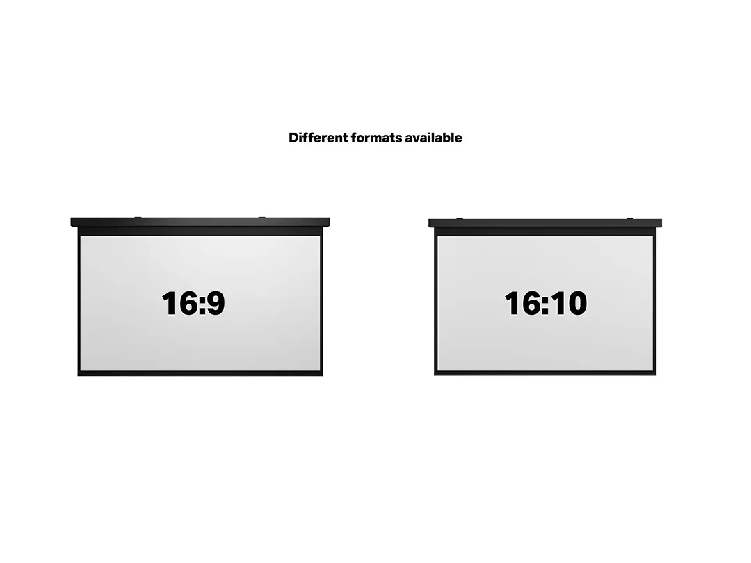 Multibrackets M Motorized Projection Screen Black Edition - Heijastusn&auml;ytt&ouml; - moottoroitu - 135 tuuma (343 cm) - 16:10 - Matte White - musta